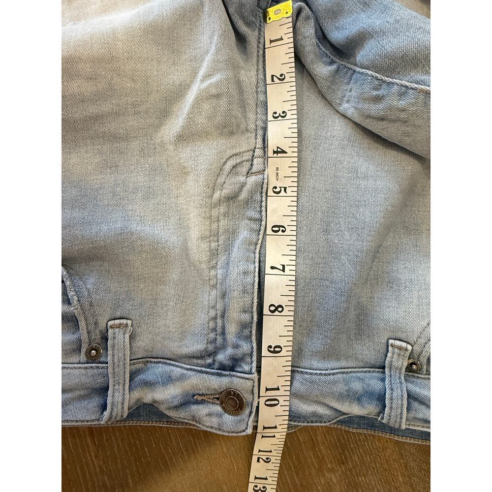 PISTOLA Light Wash Denim Straight Leg Distressed Jeans Women 32 - Picture 7 of 7